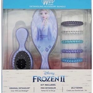 🆕 Wet Brush Disney Frozen II Elsa Wet Brush Detangling + Accessory Bundle